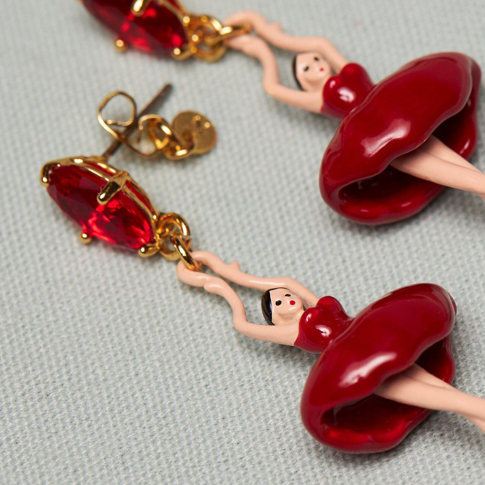 
                
                    Load image into Gallery viewer, Red Ballerina Earrings
                
            