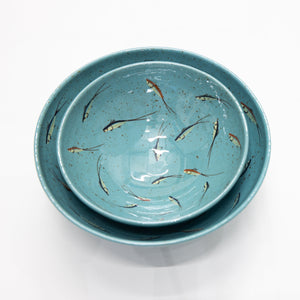 
                
                    Load image into Gallery viewer, Sardines Ceramic Bowls - Set of 2
                
            