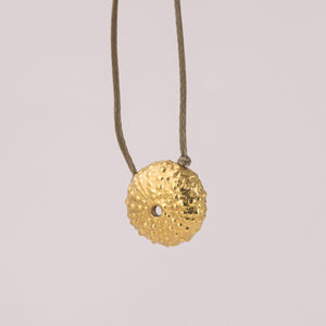 Sea Urchin Pendant, Gold Plated
