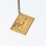 Stamp Pendant, Gold Plated