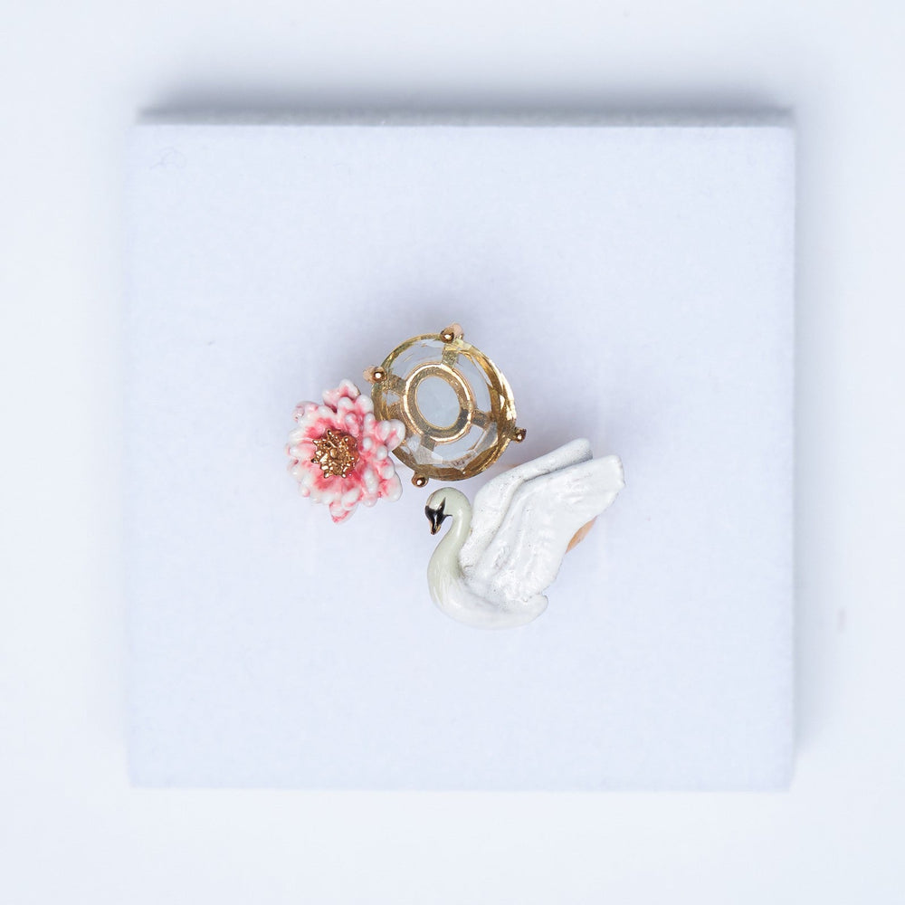 
                
                    Φόρτωση εικόνας στο Viewer Gallery, Swan and Pink Flower, Ring
                
            