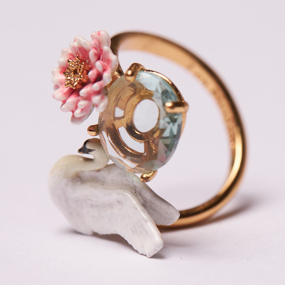 
                
                    Φόρτωση εικόνας στο Viewer Gallery, Swan and Pink Flower, Ring
                
            