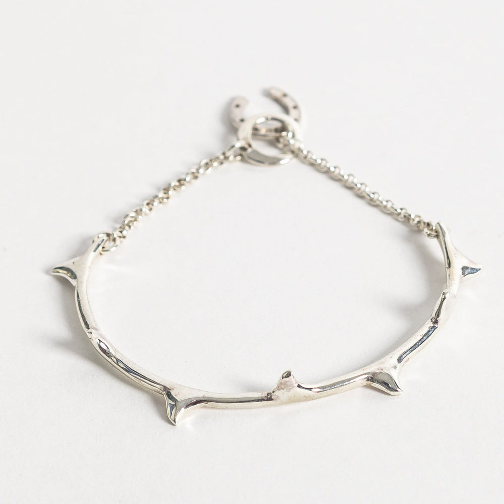 
                
                    Load image into Gallery viewer, Thorns Bangle in Cast Sterling Silver - melisses gallery
                
            