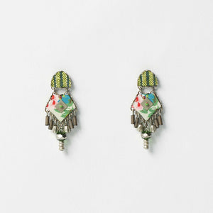 
                
                    Load image into Gallery viewer, Trizia, Green Post Earrings
                
            