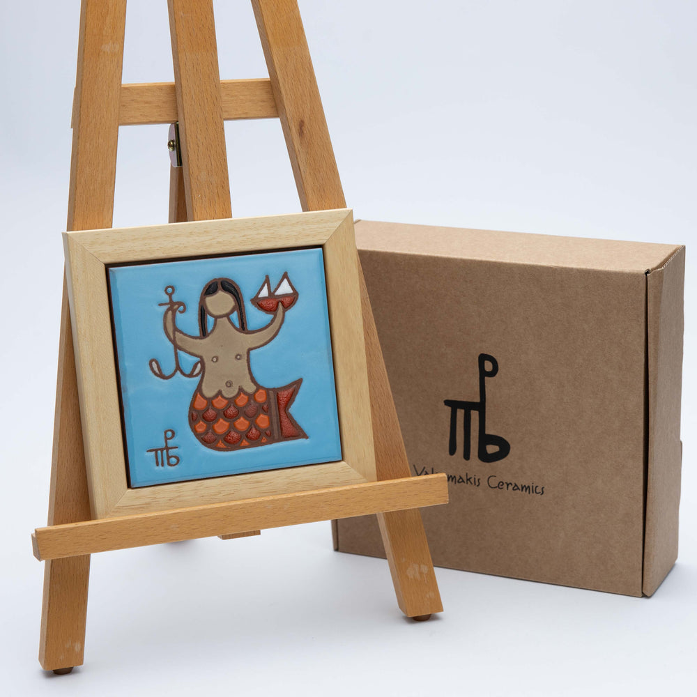 
                
                    Load image into Gallery viewer, Turquoise Mermaid, Ceramic Tile
                
            