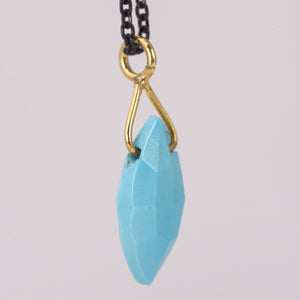 Turquoise Navette Pendant Necklace