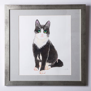 
                
                    Load image into Gallery viewer, Watercolour Painting Cat Series no 2, Framed
                
            