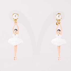 White Ballerina Earrings