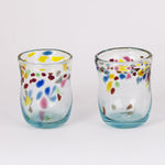 Wine Glasses, Multicoloured Blown Glass, Set of 2