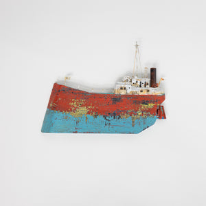 
                
                    Φόρτωση εικόνας στο Viewer Gallery, Wooden Handmade Ship in Coral and Turquoise
                
            